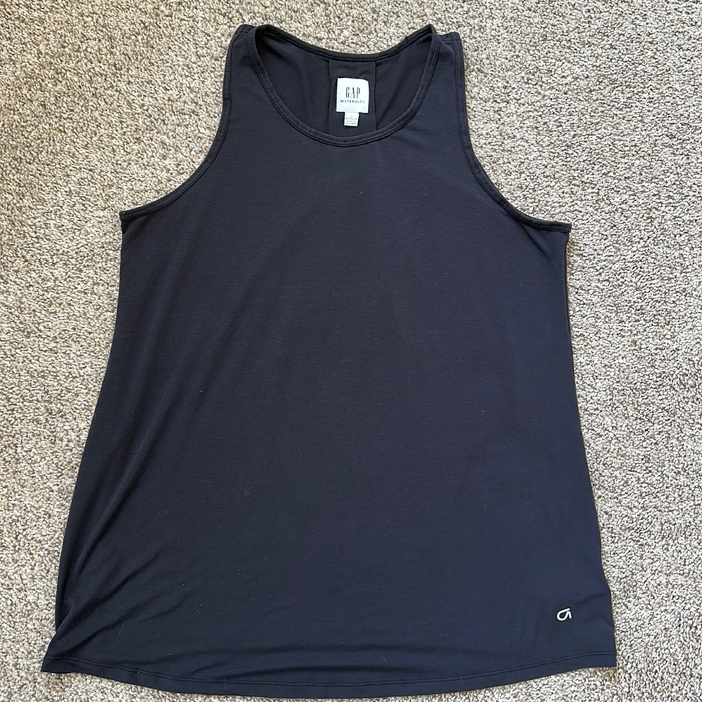 Maternity GapFit Relaxed Breathe Tank Top - Black